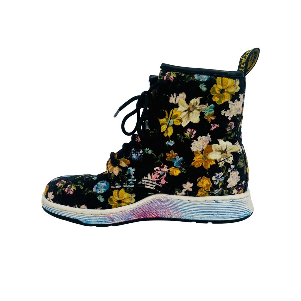 Dr. Martens Newton Floral Boots Darcy Print Canvas Sole Shoes| Streetwear Grunge - Picture 3 of 16